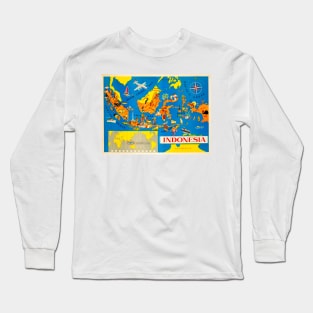 Vintage Travel - Indonesia Long Sleeve T-Shirt